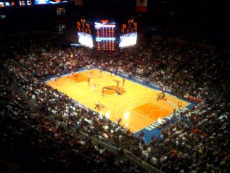 NYC basketball team the Knicks playing at Madison Square Garden