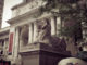 Lion statue outside the New York Public Library