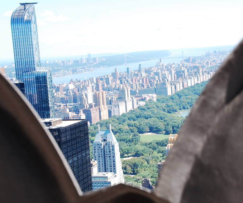 Great view of Central Park and the Brooklyn Bridge in the distance from the Top of the Rock at the Rockefeller Center