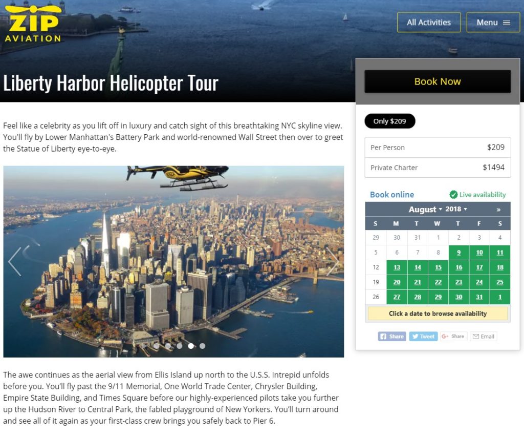 Zip Aviation Helicopter in New York Skyline