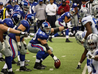 New York Giants making a play mid-game