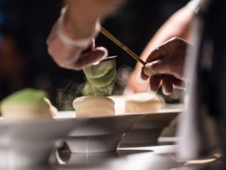 People Eating Meal at Chef's Table Brooklyn Fare New York