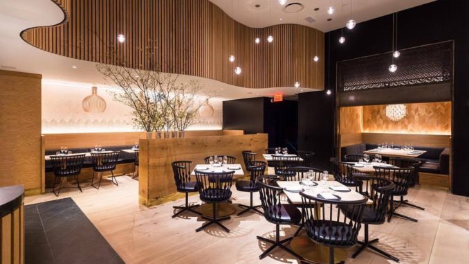 Upscale and trendy interior of Agern Restaurant New York