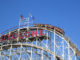 Historical landmark Cyclone roller coaster in Coney Island New York