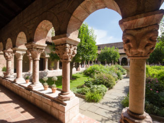 Courtyard view of the Cloisters Museum in New York