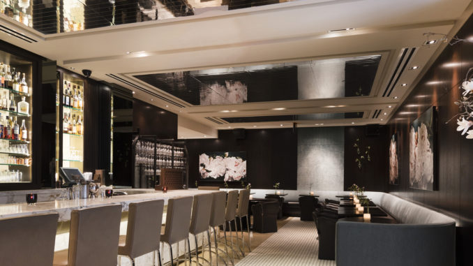 Upscale and trendy interior of Ai Fiori Restaurant New York