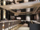 Upscale and trendy interior of Ai Fiori Restaurant New York