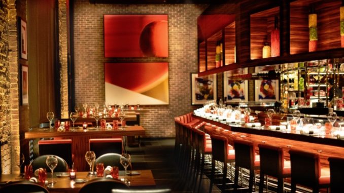 Inside L'Atelier de Joel Robuchon Restaurant New York