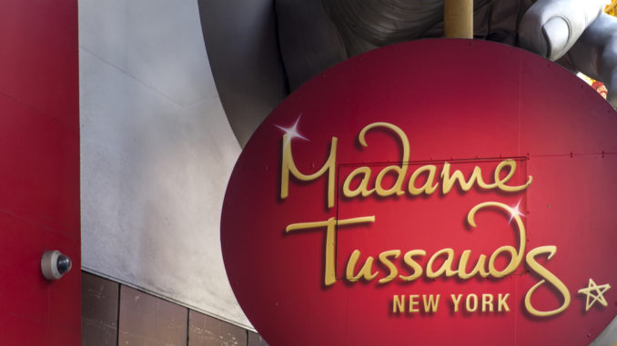 The famous Madame Tussauds New York sign