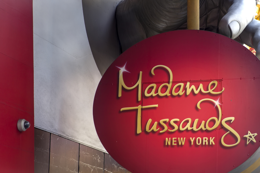 The famous Madame Tussauds New York sign