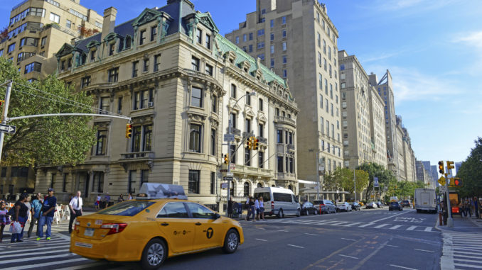 A picture of some of the hotels on 5th Avenue in Manhattan, New York C.