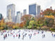 New York City ice-skaters having fun in Central Park - Cheapest time to travel to New York City