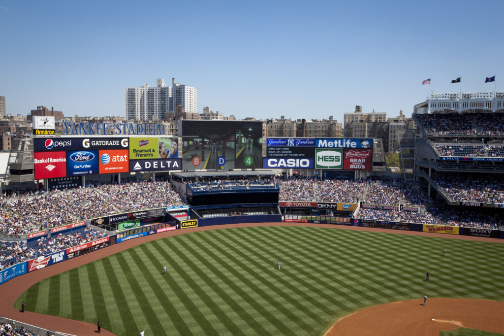 aerial shot of Yankee Stadium, home of New York Yankees 