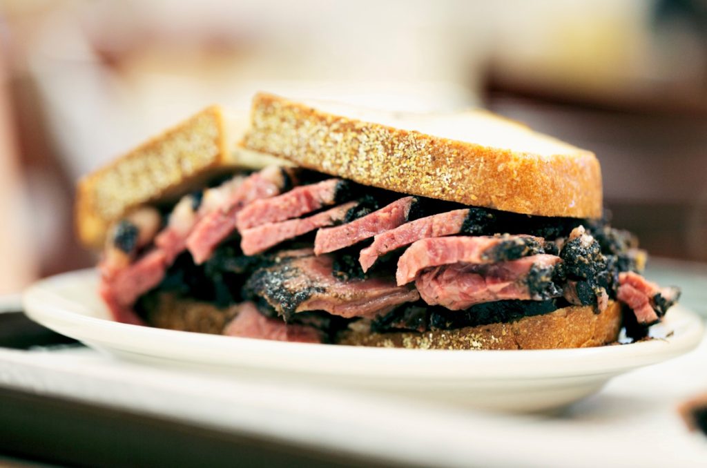 pastrami meat on rye bread - things to eat in new york